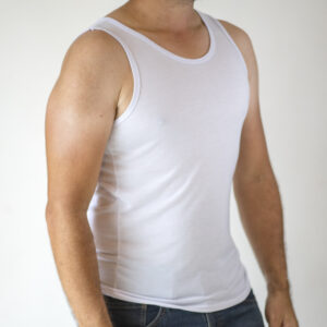 CAMISETAS POLYSPUN 100% POLIÉSTER BLANCO SUBLIMABLE Tirantes Caballero XS